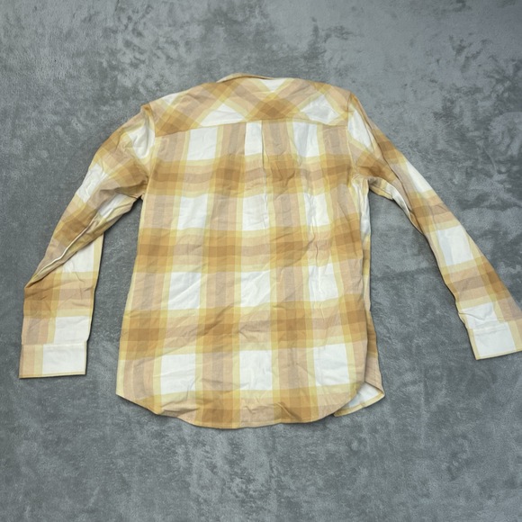 Weatherproof Vintage Women's S Yellow Plaid Button Blouse e0804 - Picture 9 of 9